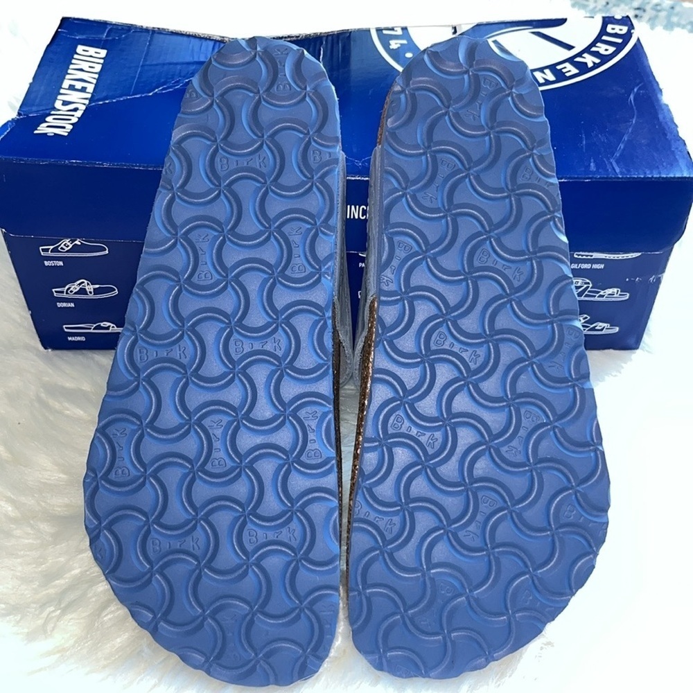 🆕 Birkenstock Gizeh Braided Dusty Blue Oiled Leather Sandals Size 37 US 6/6.5 - Picture 9 of 15